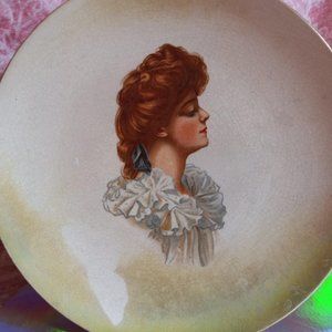 Vodrey, Vintage late 1800's-early 1900's, Gibson Girl plate. Antique